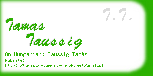 tamas taussig business card
